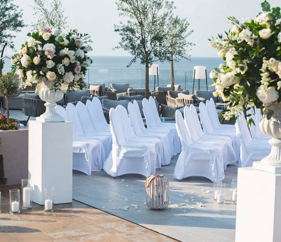 Miraggio Thermal Spa Resort wedding area chairs