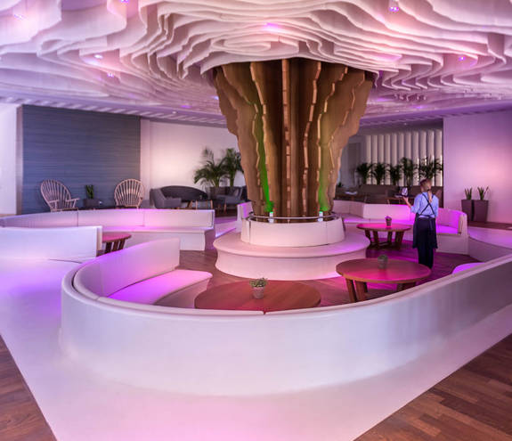 Mirage Lobby Bar indoor tables and sofas 