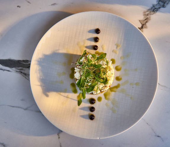 Toroneo Restaurant gourmet dish top-down