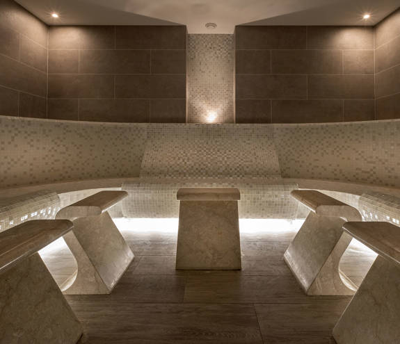 Myrthia Thermal Spa sauna interior