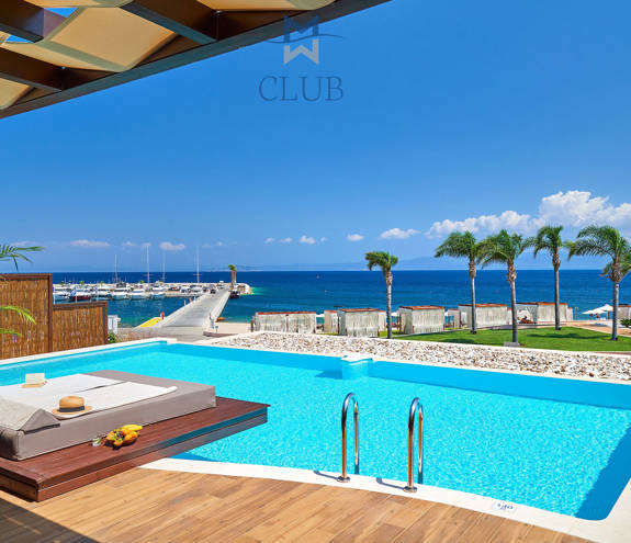 Miraggio Duplex Private Pool Suite pool and sunbeds