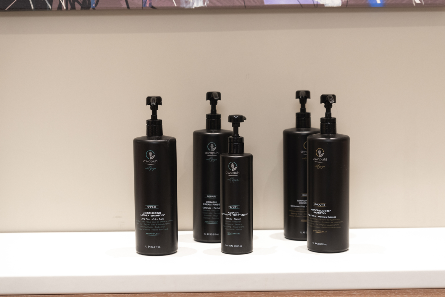 Awapuhi Wild Ginger professional hair repair and smooth products