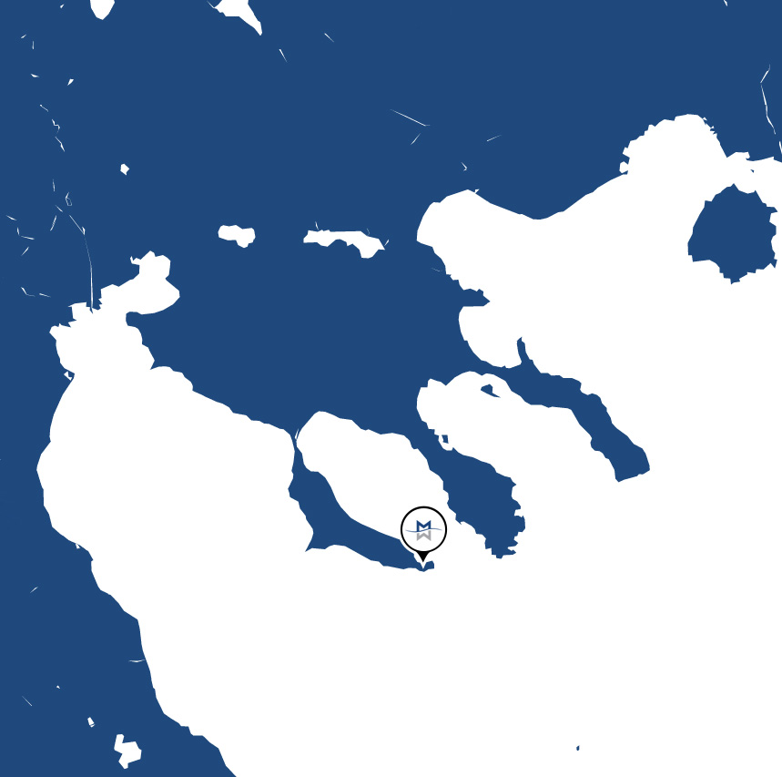 Map marker showing the Miraggio Thermal Spa Resort location in Halkidiki coastline