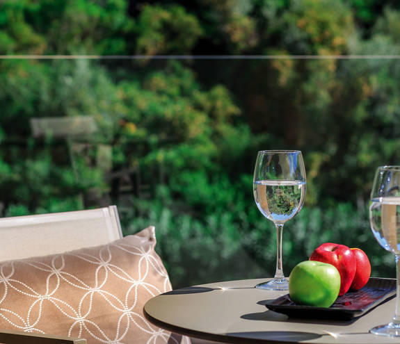 Decorated table and chair