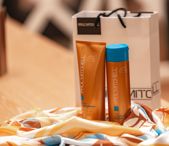 Close up to premium hair care products at LEFAS Hair Operators in Miraggio Resort